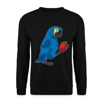 Perroquet Fraise - Sweat-shirt Unisexe - noir - Devant - Alina (178cm) & Michal (187cm)