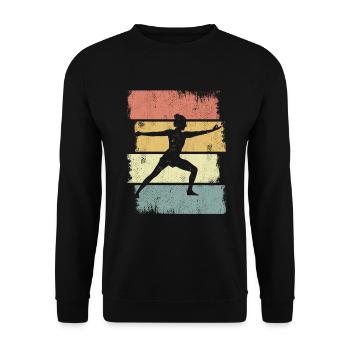 Yogini Sketch - Unisex Sweatshirt - black - Front - Alina (178cm) & Michal (187cm)