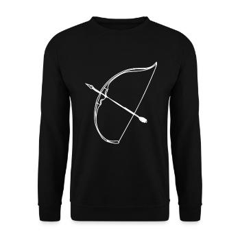Bow and arrow - Unisex Sweatshirt - black - Front - Alina (178cm) & Michal (187cm)