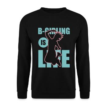 Fille de breakdance - Sweat-shirt Unisexe - noir - Devant - Alina (178cm) & Michal (187cm)