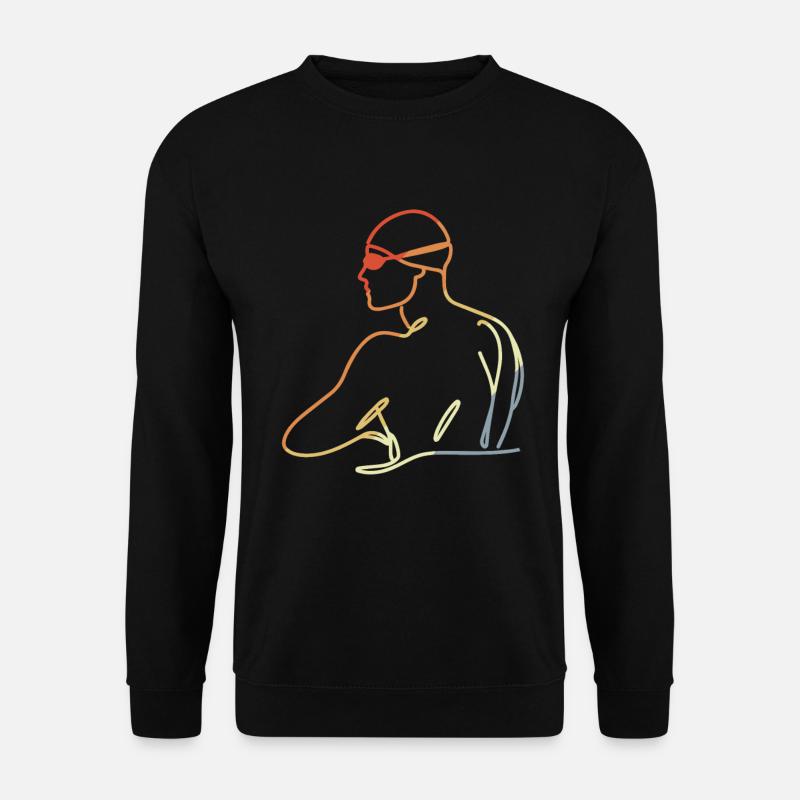 Professional Swimmer Drawing - Unisex Sweatshirt - black
