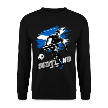 Football Scotland Scotland Flag Flag Player - Unisex Sweatshirt - black - Front - Alina (178cm) & Michal (187cm)