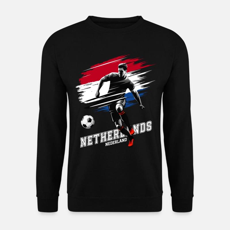Football Pays-Bas Pays-Bas Drapeau Drapeau - Sweat-shirt Unisexe - noir