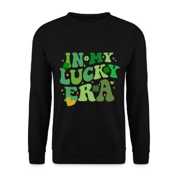 Dans mon ère chanceuse, le trèfle de la Saint-Patrick - Sweat-shirt Unisexe - noir - Devant - Alina (178cm) & Michal (187cm)