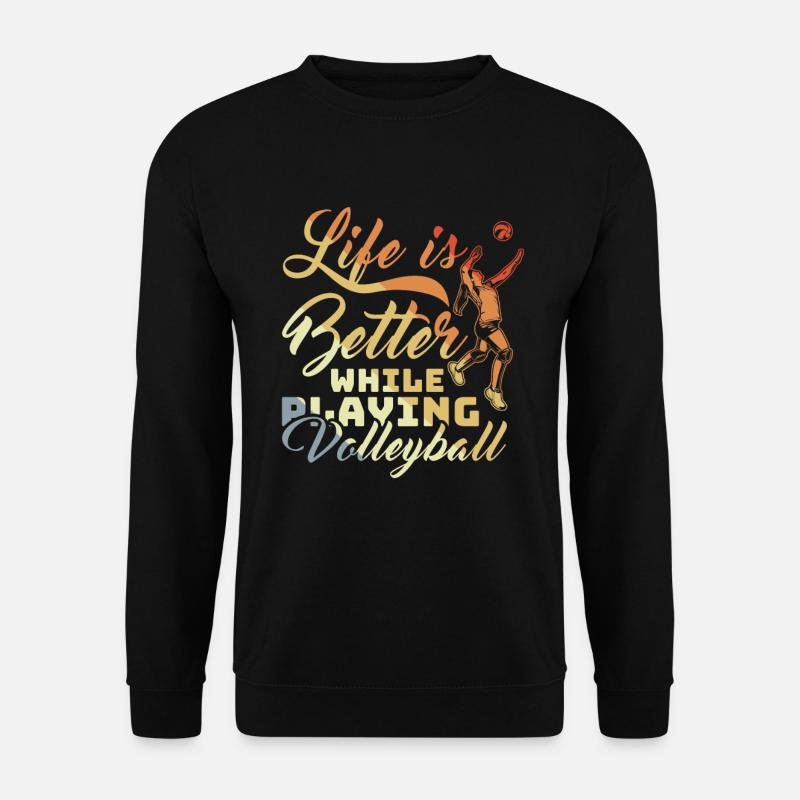 Volleyballmannschaft Motivation - Unisex Pullover - Schwarz