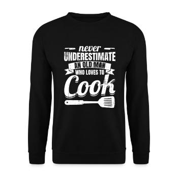 Cook Grandfather - Unisex Sweatshirt - black - Front - Alina (178cm) & Michal (187cm)