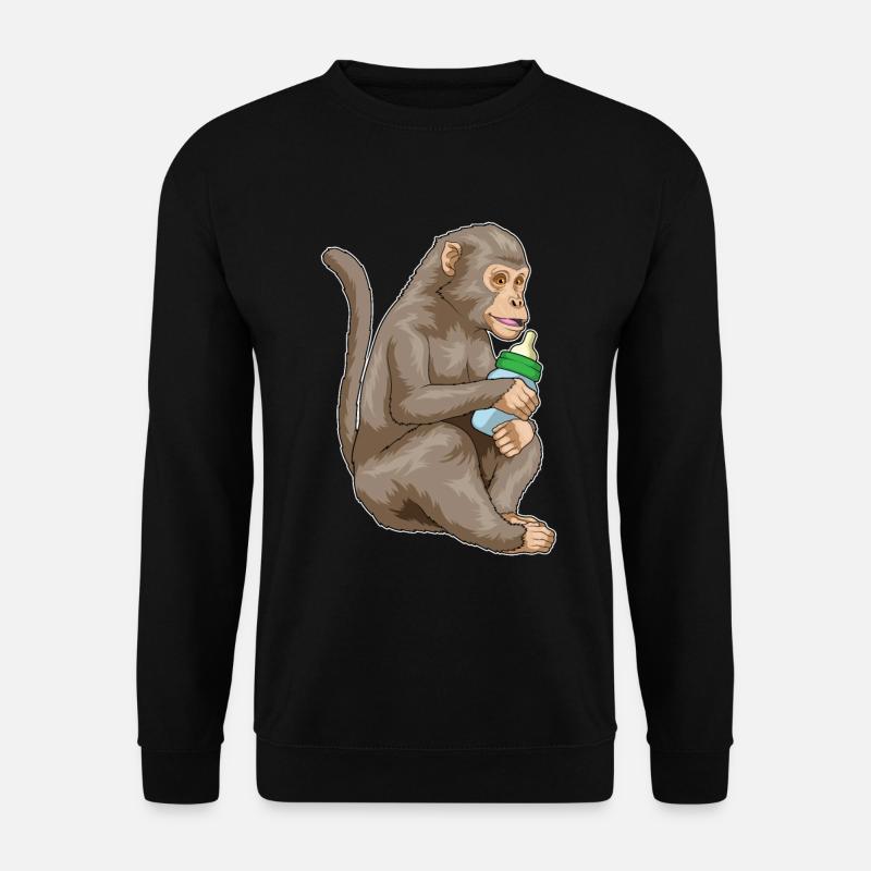 Biberon Monkey - Sweat-shirt Unisexe - noir