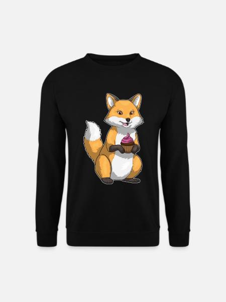 Fox Cupcake - Unisex Sweatshirt - black