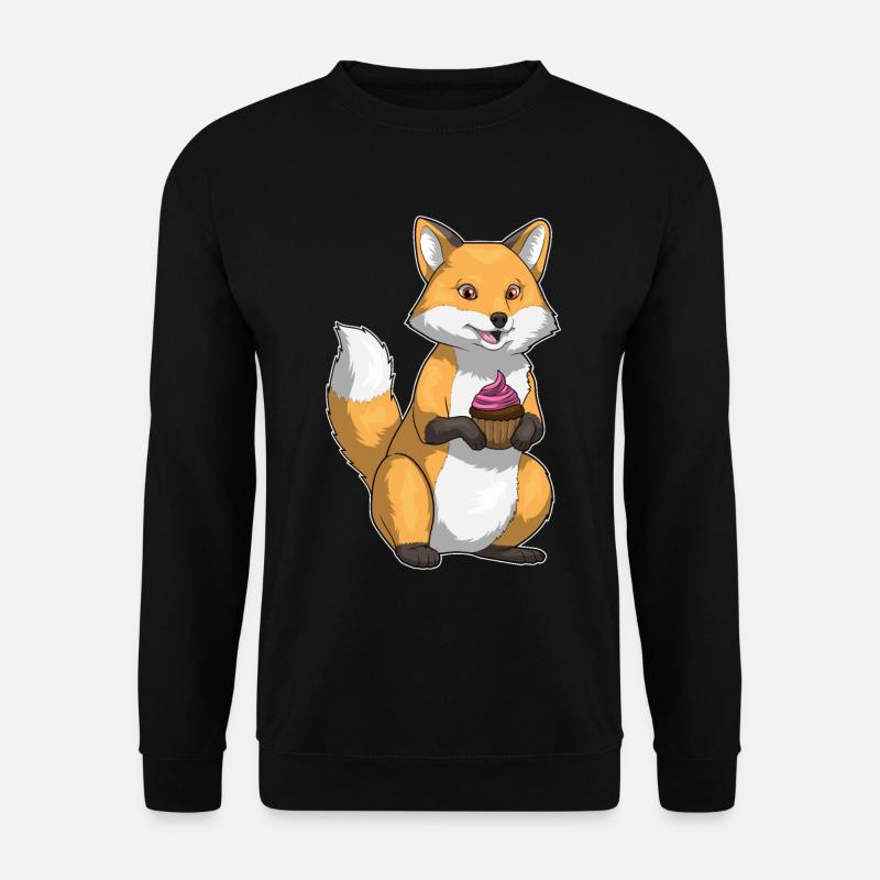 Cupcake d’anniversaire renard - Sweat-shirt Unisexe - noir