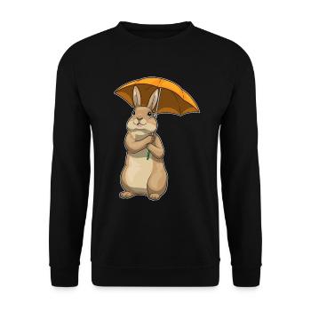 Bunny Umbrella - Unisex Sweatshirt - black - Front - Alina (178cm) & Michal (187cm)