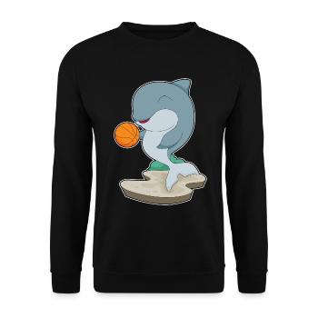 Joueur de basket-ball Dolphin Basket-ball - Sweat-shirt Unisexe - noir - Devant - Alina (178cm) & Michal (187cm)