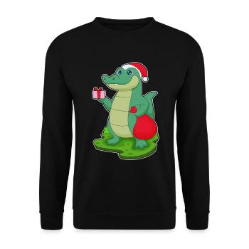 Forfait Noël Crocodile - Sweat-shirt Unisexe - noir - Devant - Alina (178cm) & Michal (187cm)