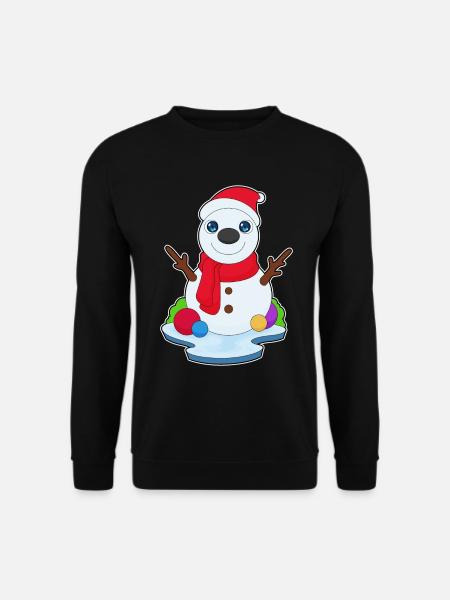 Snowman Christmas Winter - Unisex Sweatshirt - black