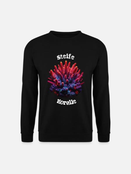 Koralle - Unisex Pullover - Schwarz