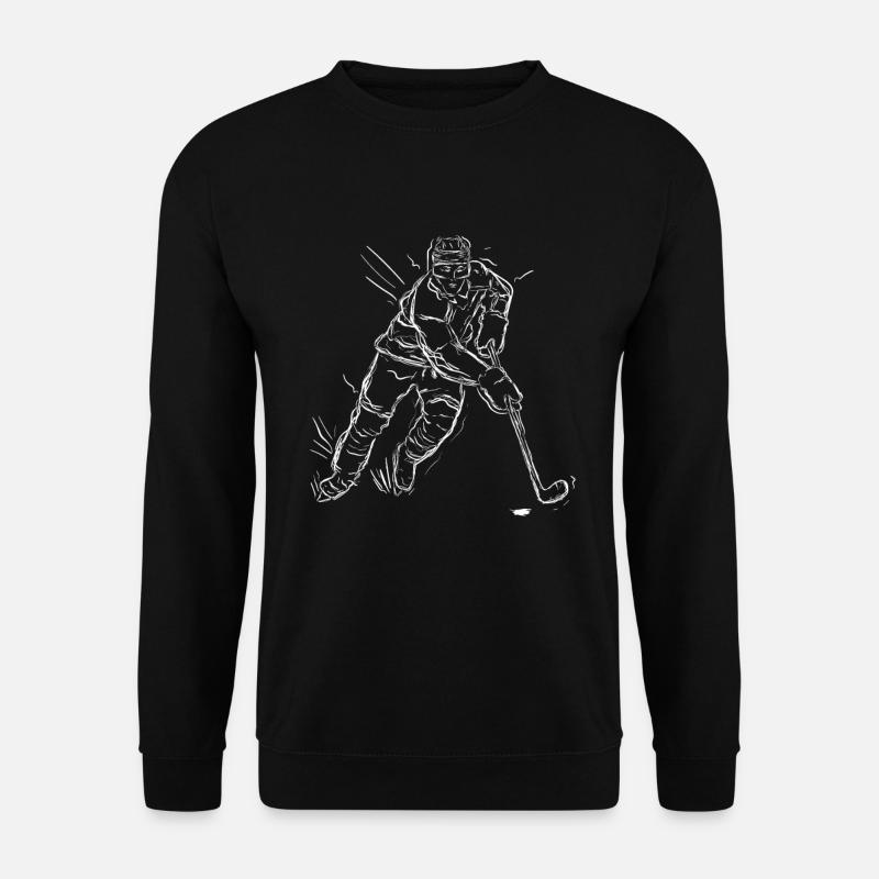 Eishockey Grafik - Unisex Pullover - Schwarz