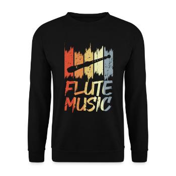 Musique de flûte vintage - Sweat-shirt Unisexe - noir - Devant - Alina (178cm) & Michal (187cm)