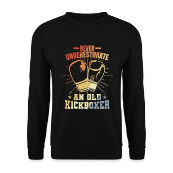 Kickboxer Grandfather - Unisex Sweatshirt - black - Front - Alina (178cm) & Michal (187cm)