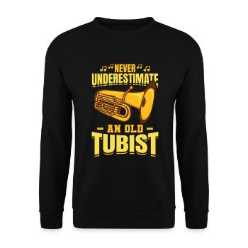 Grand-père tuba - Sweat-shirt Unisexe - noir - Devant - Alina (178cm) & Michal (187cm)