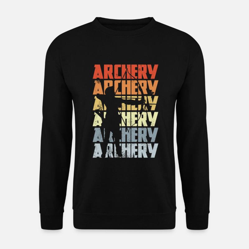 Retro Bogensportler - Unisex Pullover - Schwarz