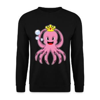Couronne de pieuvre - Sweat-shirt Unisexe - noir - Devant - Alina (178cm) & Michal (187cm)