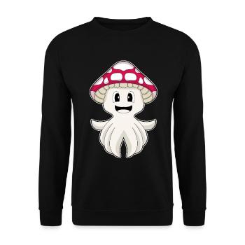 Octopus Mushroom - Unisex Sweatshirt - black - Front - Alina (178cm) & Michal (187cm)