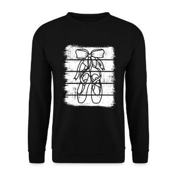 Ballettschuhe Skizze - Unisex Pullover - Schwarz - Vorne - Alina (178cm) & Michal (187cm)