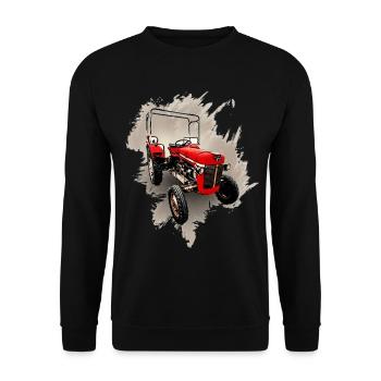 M F 30 Bulldog Tractor - Unisex Sweatshirt - black - Front - Alina (178cm) & Michal (187cm)