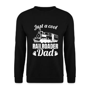 Père de chemin de fer - Sweat-shirt Unisexe - noir - Devant - Alina (178cm) & Michal (187cm)