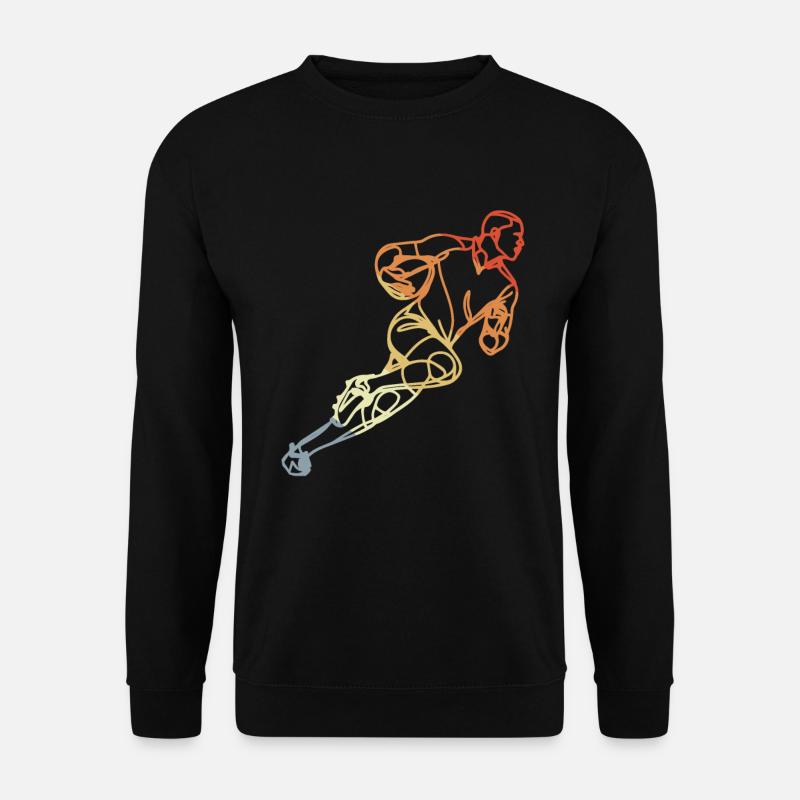 Vintage Rugby Skizze - Unisex Pullover - Schwarz