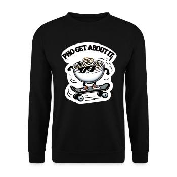 Pho-Get About It Bol de nouilles de skateboard Cool - Sweat-shirt Unisexe - noir - Devant - Alina (178cm) & Michal (187cm)
