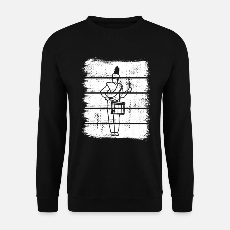 Trommler Skizze - Unisex Pullover - Schwarz