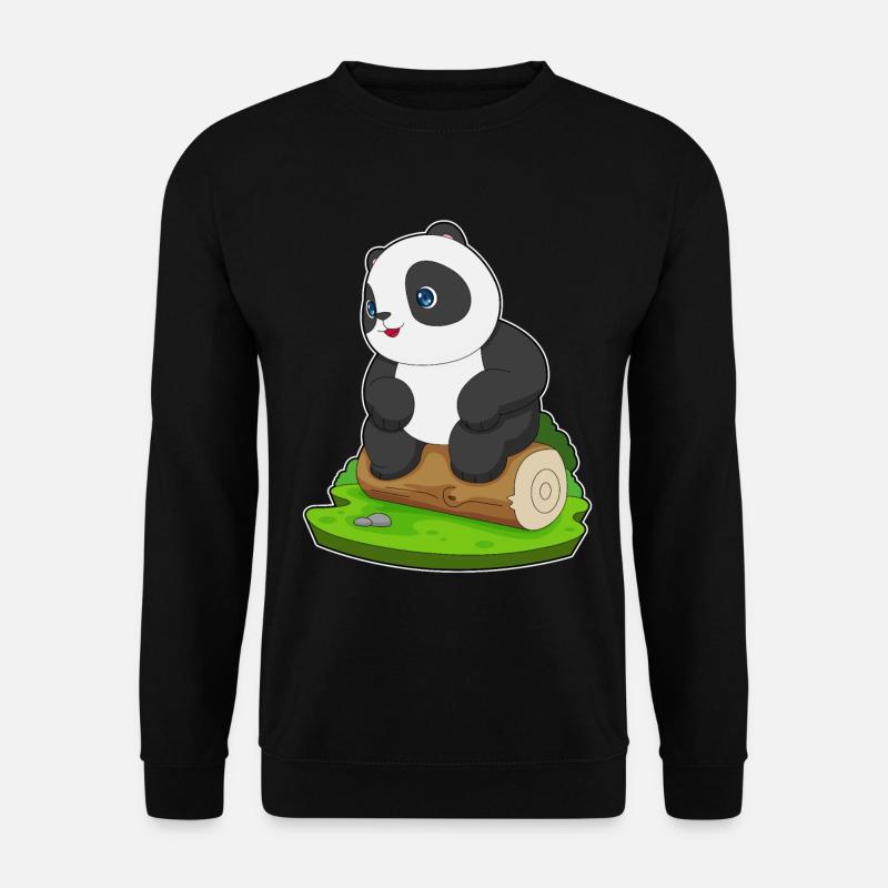 Panda Baumstamm - Unisex Pullover - Schwarz