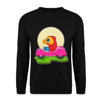 Voiture de perroquet - Sweat-shirt Unisexe - noir - Devant - Alina (178cm) & Michal (187cm)