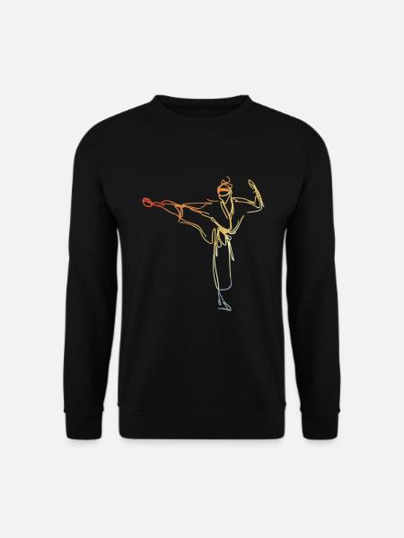 Vintage Karateka Zeichnung - Unisex Pullover - Schwarz