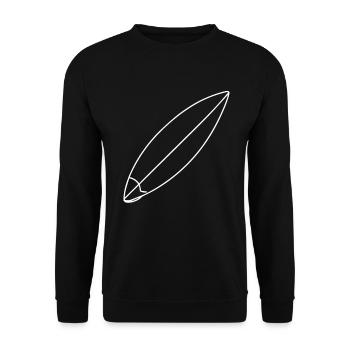 Surfbrett Zeichnung - Unisex Pullover - Schwarz - Vorne - Alina (178cm) & Michal (187cm)