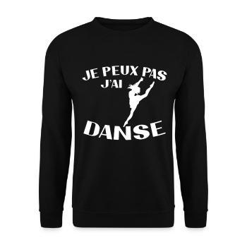 Ich kann nicht, ich habe Tanz - Unisex Pullover - Schwarz - Vorne - Alina (178cm) & Michal (187cm)