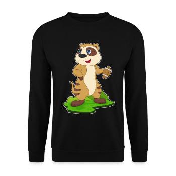 Erdmännchen American Football Sport - Unisex Pullover - Schwarz - Vorne - Alina (178cm) & Michal (187cm)