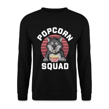 Popcorn Squad Kino - Unisex Pullover - Schwarz - Vorne - Alina (178cm) & Michal (187cm)
