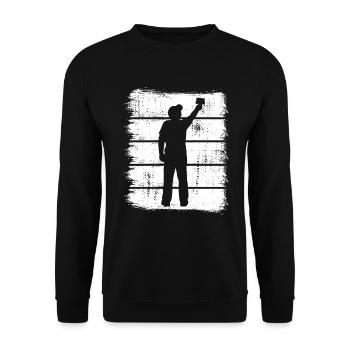 Maler und Lackierer - Unisex Pullover - Schwarz - Vorne - Alina (178cm) & Michal (187cm)