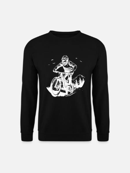 Mountain Biking Sketch - Unisex Sweatshirt - black