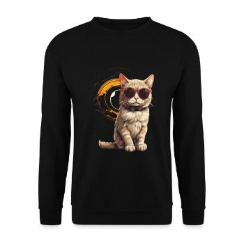 AMATEURS D’ASTRONOMIE DE L’ÉCLIPSE SOLAIRE - Sweat-shirt Unisexe - noir - Devant - Alina (178cm) & Michal (187cm)