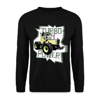MB trac turbo power tractor - Unisex Sweatshirt - black - Front - Alina (178cm) & Michal (187cm)