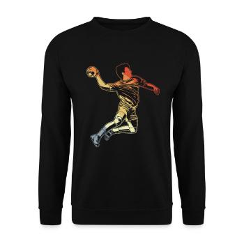 Joueur de handball Vintage - Sweat-shirt Unisexe - noir - Devant - Alina (178cm) & Michal (187cm)