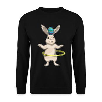 Bunny Easter Fitness - Sweat-shirt Unisexe - noir - Devant - Alina (178cm) & Michal (187cm)