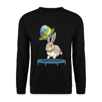 Hase Ostern Fitness - Unisex Pullover - Schwarz - Vorne - Alina (178cm) & Michal (187cm)