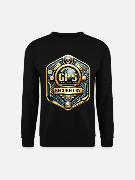 GPS Anti Diebstahl Aufkleber Carbon-Gold - Unisex Pullover - Schwarz