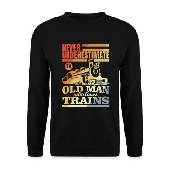 Grand-père de chemin de fer - Sweat-shirt Unisexe - noir - Devant - Alina (178cm) & Michal (187cm)