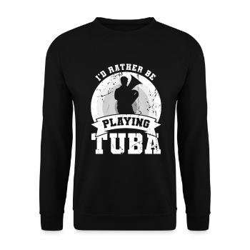 Je préfère jouer du tuba - Sweat-shirt Unisexe - noir - Devant - Alina (178cm) & Michal (187cm)