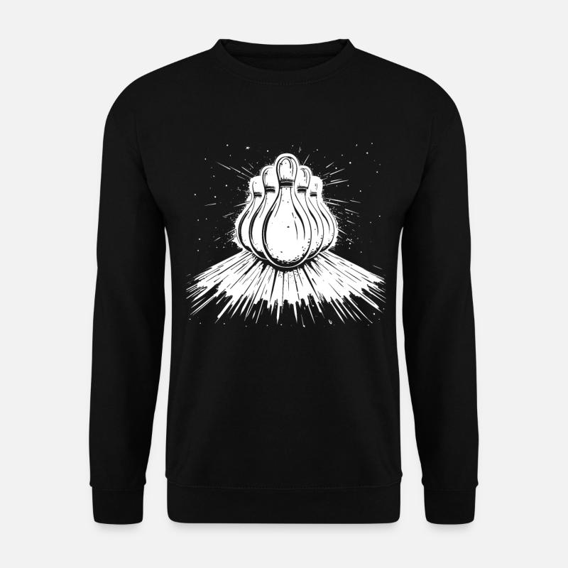 Bowling Zeichnung - Unisex Pullover - Schwarz
