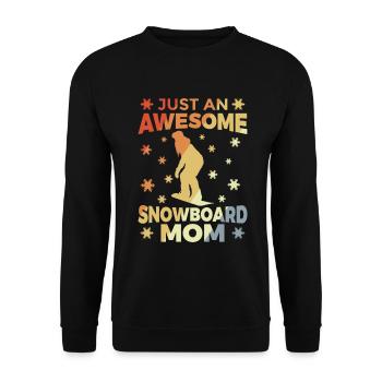 Snowboard Mutter - Unisex Pullover - Schwarz - Vorne - Alina (178cm) & Michal (187cm)